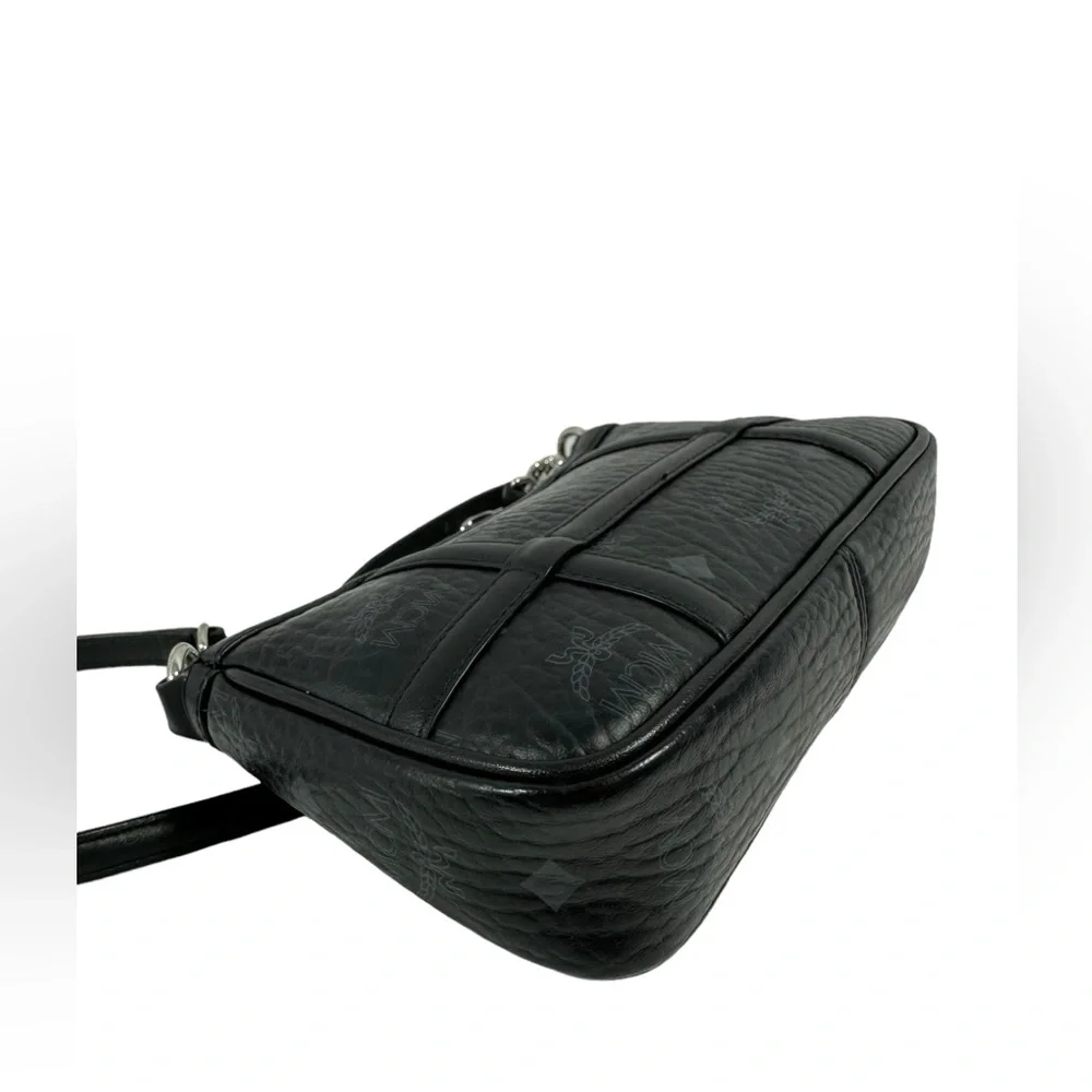 MCM  Michael Cromer Delmy Visetos Mini signature black shoulder bag chain - Picture 8 of 16